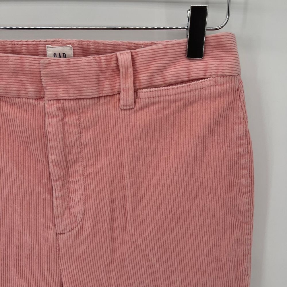Gap High Rise Wide Leg Crop Corduroy Pants Size 8 Light Pink Stretch *Hemmed - Picture 2 of 12